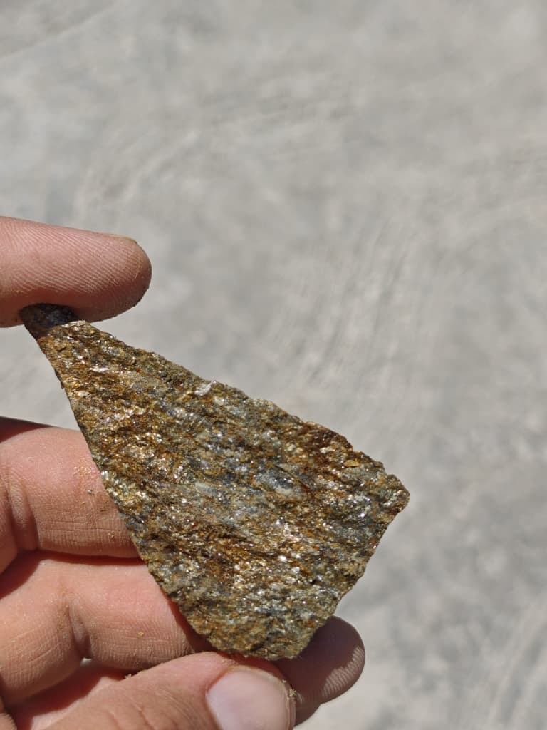 Fragmento de esquisto con mineralización